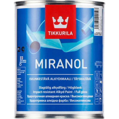 Алкидная универсальная ударопрочная эмаль Tikkurila MIRANOL 55560010130