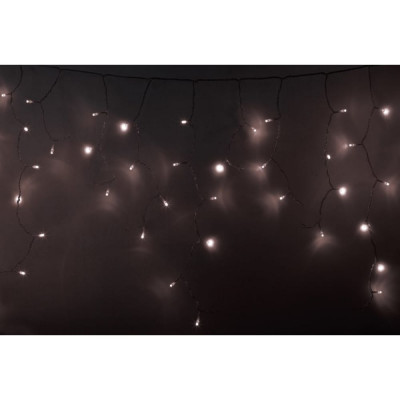 Neon-Night Гирлянда Бахрома, 4,8x0,6 м, прозрачный ПВХ, 176 LED тепло-белые 255-146
