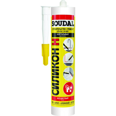 Нейтральный силиконовый герметик Soudal 158939