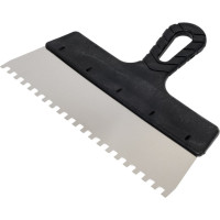 Нержавеющий зубчатый шпатель STAYER 250мм, зуб 6х6мм 1009-25-06