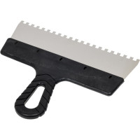 Нержавеющий зубчатый шпатель STAYER 250мм, зуб 6х6мм 1009-25-06