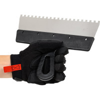 Нержавеющий зубчатый шпатель STAYER 250мм, зуб 6х6мм 1009-25-06