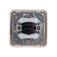 Одноклавишный выключатель с подсветкой, кремовый Makel Mimoza 25021