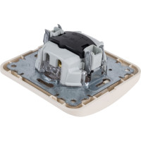 Одноклавишный выключатель с подсветкой, кремовый Makel Mimoza 25021