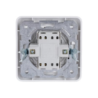 Одноклавишный выключатель TDM ELECTRIC 10А белый Валдай SQ1804-0001