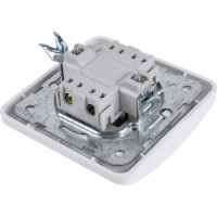 Одноклавишный выключатель TDM ELECTRIC 10А белый Валдай SQ1804-0001