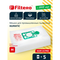 Мешки для пылесоса Numatic трехслойные синтетические Filtero NUM 10 Pro 10л 5шт 05680