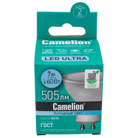 Светодиодная лампа 7Вт 220В Camelion LED7-GU10/845/GU10 11655