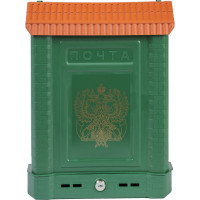 Почтовый ящик Цикл ПРЕМИУМ с металлическим замком, зеленый с орлом 4607156366026