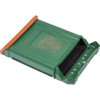 Почтовый ящик Цикл ПРЕМИУМ с металлическим замком, зеленый с орлом 4607156366026