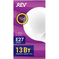 Светодиодная лампа LED A60 Е27 13W 1040 Лм, 2700K, теплый свет REV 32346 4