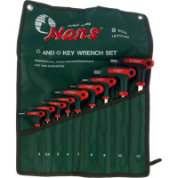 Комплект L-шестигранников 2-12мм, 9шт Hans 16775-9M