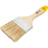 Кисть флейцевая FIT Универсал натуральная светлая щетина деревянная ручка 3" 75 мм 01047