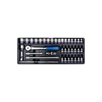 Набор инструментов универсальный, выдвижной ящик, 73 предмета KING TONY 901-073MR