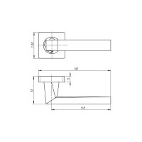 Раздельная ручка ARMADILLO CORSICA SQ003-21 MWSC-33 итальянский тисненый 42873