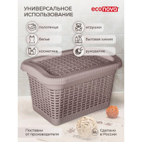 Универсальная корзина Econova 20 л, 450х300х250 мм коричневый 431293214
