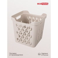Универсальный ящик Econova Deluxe с крышкой, 286х286х286 мм, 18 л, светло-бежевый 433242734