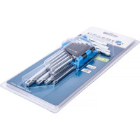Набор Г-образных ключей HOEGERT TECHNIK TORX, T10-T50, Crv, 9 шт HT1W814