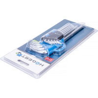 Набор Г-образных ключей HOEGERT TECHNIK TORX, T10-T50, Crv, 9 шт HT1W814