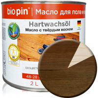 Масло для пола с твердым воском BIO PIN 1910 Hartwachsol в цвете прозрачный коричневый 2 л 19105F103