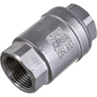 Клапан обратный LSCV 3/4″ Ду20 DN.ru Ру16 муфтовый, пружинный, нержавеющая сталь D100-00488