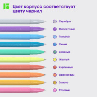 Набор гелевых ручек BERLINGO Brilliant Glitter 10 шт, 10 цветов, 1 мм, корпус ассорти CNg_50510
