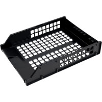 Набор горизонтальных лотков для бумаг Стамм Strong 3 шт, на металлических стержнях, черный ЛТ112