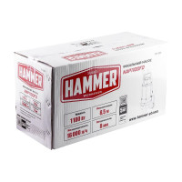Фекальный насос Hammer NAP1100FD 16000л/ч, высота 8,5м, с ножками для измельчения 641202