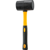 Резиновый молоток (киянка) HARDY 75 мм, ручка 2K, черный 2028-920075