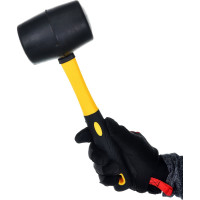 Резиновый молоток (киянка) HARDY 75 мм, ручка 2K, черный 2028-920075