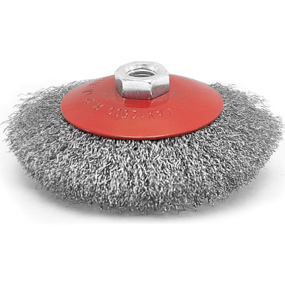 Щетка-крацовка коническая (125 мм; M14; стальная витая проволока) Pobedit 2133025