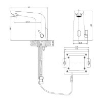 Смеситель для раковины Cersanit SENSE сенсорный 63106