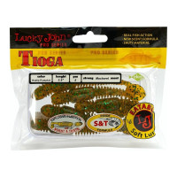 Съедобные виброхвосты Lucky John TIOGA, длина 100 мм, цвет PA19, 5 шт. 140104-PA19