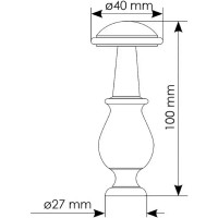Дверной ограничитель MORELLI DS8 IB, цвет - итальянская бронза 9011306