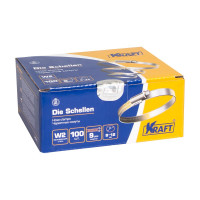 Хомут KRAFT 8-12 мм, нержавеющая сталь, уп. 100 шт. KT 880400