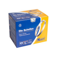 Червячный хомут KRAFT 70-90 мм, уп. 25 шт. KT 880211