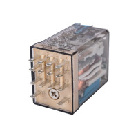 Промежуточное реле Finder 4 перекидных контакта 7А, = 24В DC, 553490240090