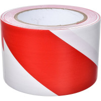 Лента ПВХ для разметки Mehlhose GmbH толщина 150 мкм цвет красно-белый, 75 мм х 33 м KMSY07533