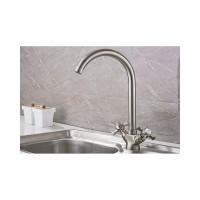 Смеситель ёлочка LEDEME 1/2литой излив керамика крест с гайкой L4311A-2 89846