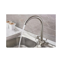 Смеситель ёлочка LEDEME 1/2литой излив керамика крест с гайкой L4311A-2 89846