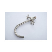 Смеситель ёлочка LEDEME 1/2литой излив керамика крест с гайкой L4311A-2 89846