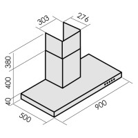 Кухонная вытяжка MBS BERGIA 190 INOX 3858