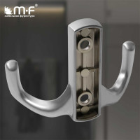 Крючок MF H5534E, AL, 2-х рожковый, матовый хром 973821v