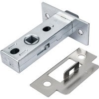 Защелка Аллюр L45-8-P SN (матовый никель; пластик; торцевая планка 25 мм; без ручек) 12333