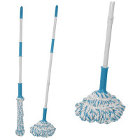 Швабра МУЛЬТИДОМ с отжимом с насадкой микрофибра ручка 118 см 2 цвета JM58-117