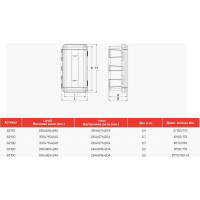 Пенал под огнетушитель DAKEN Regon, пластик, 12 кг, 865х335х240, 170/190х2 82190
