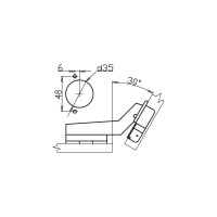 Петля MF 30 RDK-64BP Clip-on с доводчиком 5993v