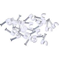 Круглая кабельная скоба duwi 4 мм, белая, 20 шт. 30303 9