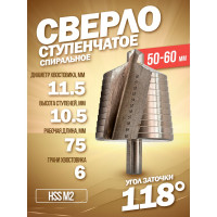 Сверло ступенчатое в блистере HSS4241 Forsage F-44742D(49827)