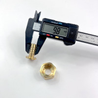 Наконечник латунный с подвижной гайкой внутренняя резьба 1/2 х елочка 10 мм + хомут Профитт 4823419